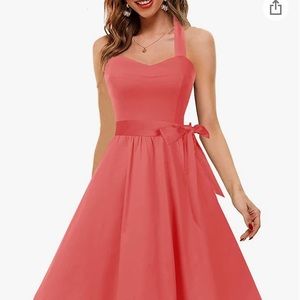 Topdress Women'sVintage 1950s Halter Retro Cocktail Dress